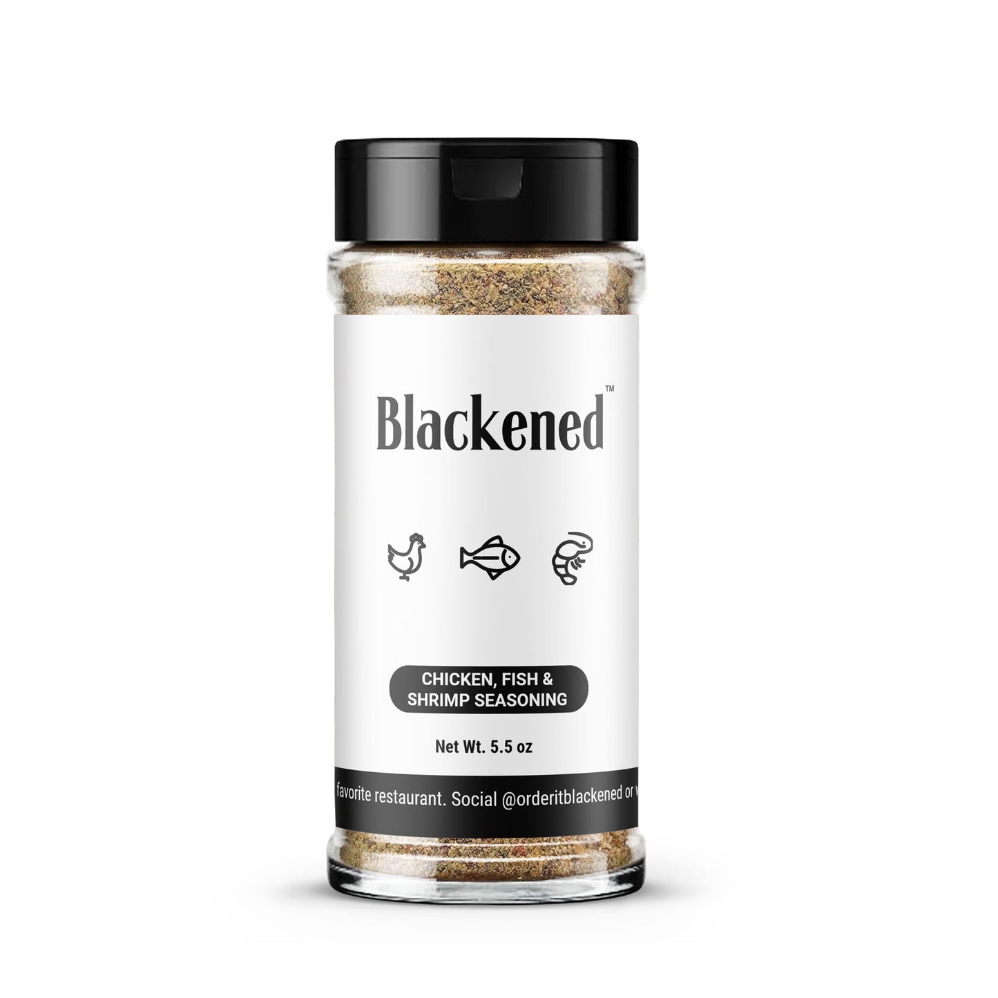 Wholesale Blackened Kitchen Shaker 5.5 oz