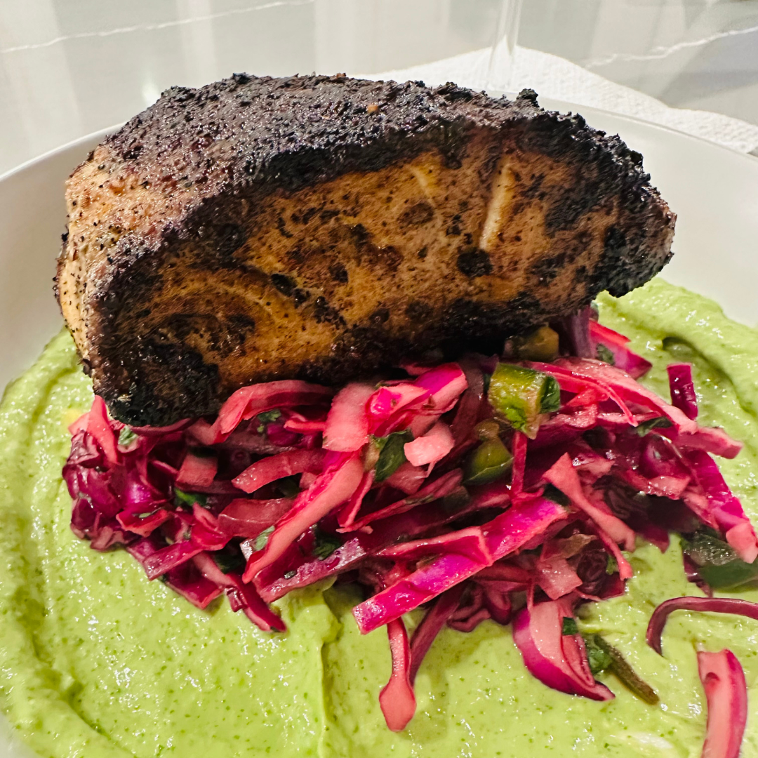 Blackened Mahi Mahi with Slaw