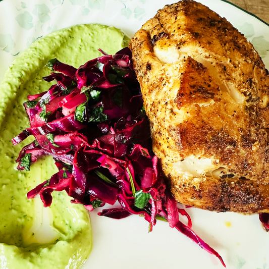 Blackened Mahi Mahi with Slaw